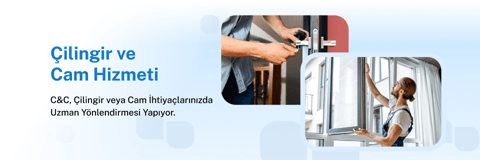 Evde Çilingir veya Cam Değiştirme Organizasyonu Hizmeti!