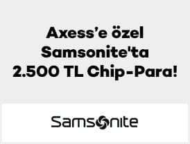 Axess'e özel Samsonite mağazaları ve samsonite.com.tr'den 1-31 Ekim 2026...