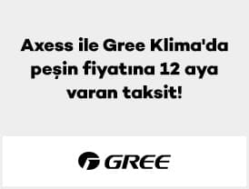 Axess ile 1-30 Eylül 2026 tarihleri arasında Gree Klima'dan yapacağınız peşin 12 aya...