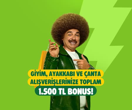 Giyim, ayakkabı ve çanta alışverişlerinize toplam 1.500 TL bonus!