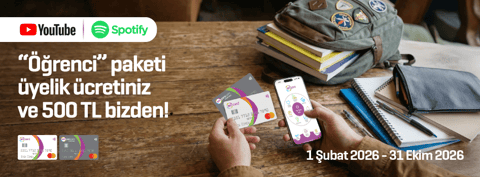 "Öğrenci" paketi üyelik ücretiniz + 500 TL bizden!
