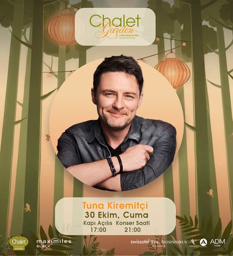 BİLETİX — Tuna Kiremitçi konser etkinliği biletlerine %20 daha az öde (Swissotel The Bosphorus Chalet Garden)
