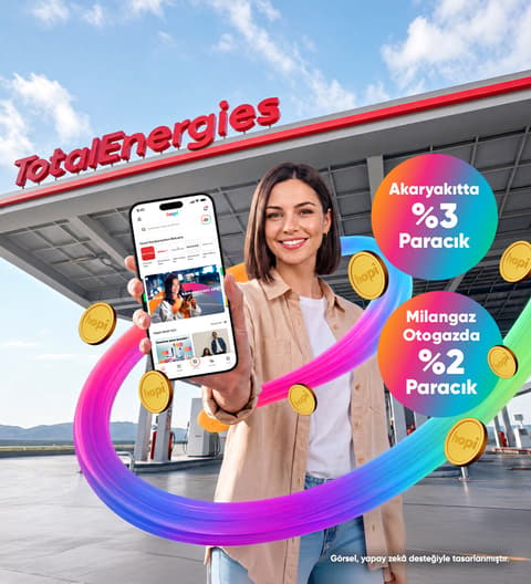 Club TotalEnergies üyeliğini Hopi'nle eşleştir. TotalEnergies istasyonlarında 1.500 TL ve üzeri akaryakıt…