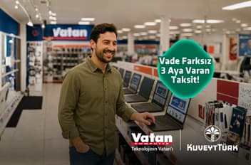 Vatan Bilgisayarda Vade Farksiz 3 Taksit Firsati