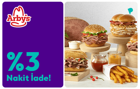 ParamKartlılar Arby’s Harcamalarında %3 Nakit İade!