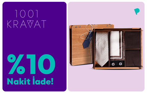 ParamKartlılara 1001 Kravat Harcamalarında %10 Nakit İade!
