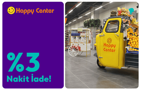 ParamKartlılara Happy Center’da %3 Nakit İade!
