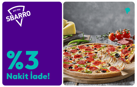 ParamKartlılara Sbarro Harcamalarında %3 Nakit İade!