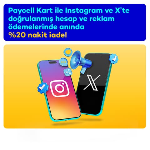 Instagram ve X’te anında %20 nakit iade!