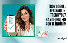 TROY Logolu TEB Kartını Trendyol'a Kaydedenlere 400 TL İndirim!