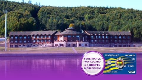Fenerbahçe Worldcard ile 1 Mayıs – 30 Haziran 2026 tarihleri arasında Fenerbahçe SK Serkan Acar Resort & Sports Topuk Yaylası'nda yapacağınız 5800 TL ve üzeri harcamaya 300 TL Worldpuan fırsatını kaçırmayın!