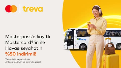 Silver Logolu Mastercard Sahiplerine özel İzmir, Bodrum ve Ankara'da Treva Mobil Uygulamasında Geçerli Otopark Ödemelerinde %50 indirim!