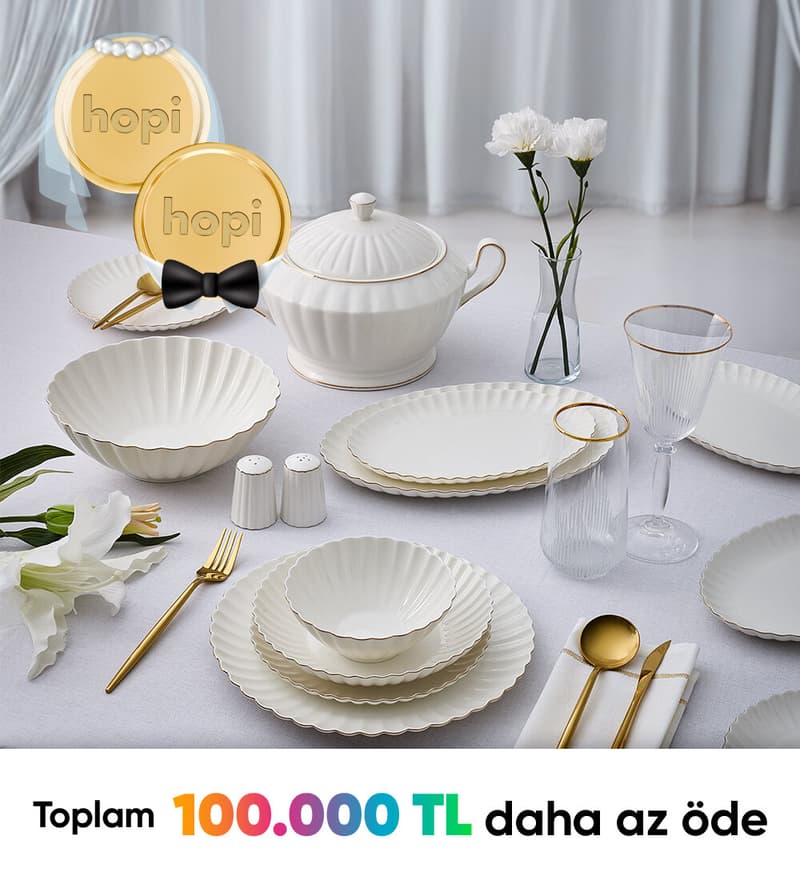 Gallery Crystal online'da 125 Hediye Paracık'ını 50.000 TL ve üzeri düğün alışverişinde harca, 5.000 TL daha…