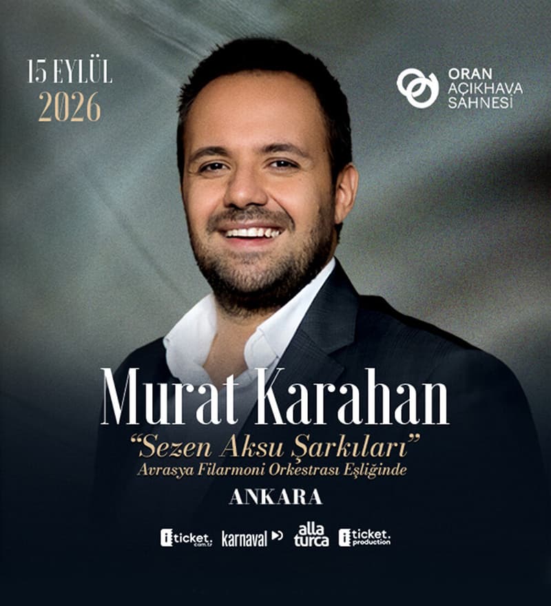 ITICKET — Murat Karahan - Sezen Aksu Şarkıları konseri biletlerinde %15… (Oran Açık Hava Sahnesi, Ankara)