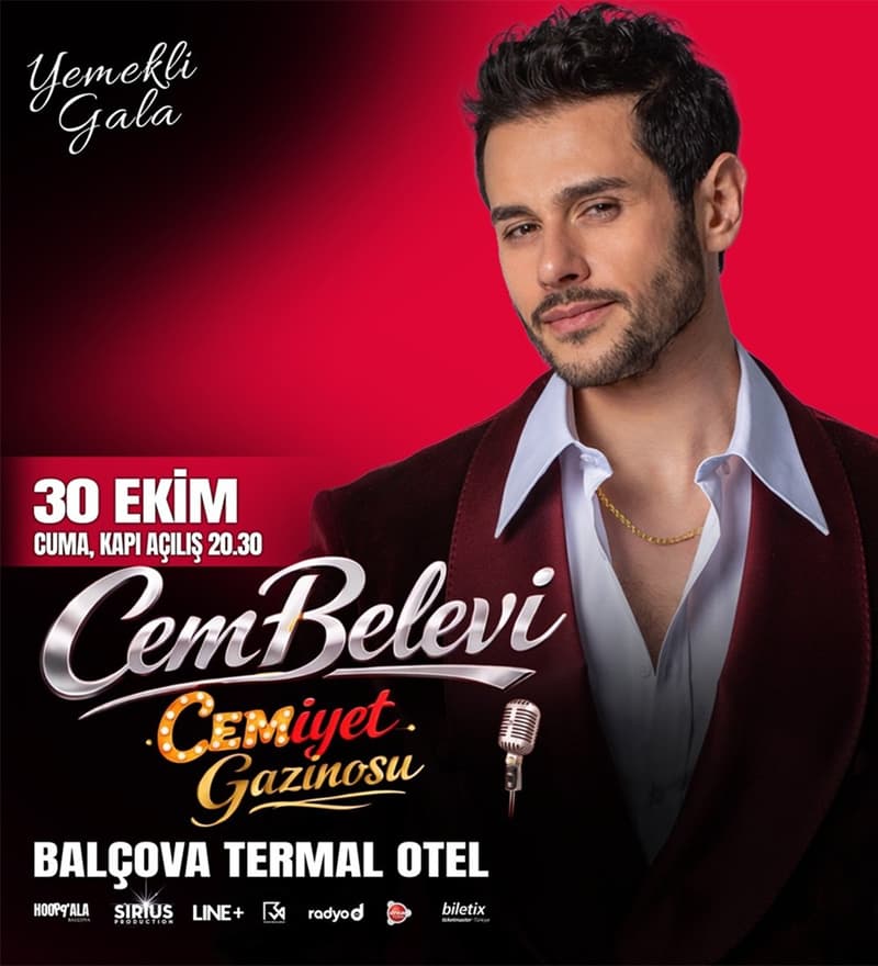 BİLETİX — Cem Belevi Cemiyet Gazinosu Yemekli Gala etkinlik biletlerine %30 daha az öde (Balçova Termal Otel)