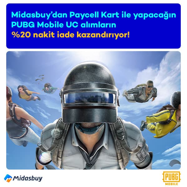 PUBG Mobile UC alımına %20 nakit iade!