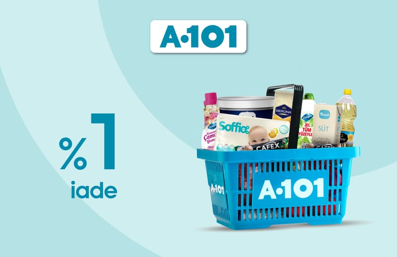 A101’de her alışverişte %1'e varan nakit iade!