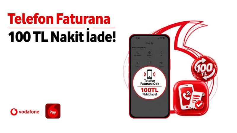 Telefon Fatura Ödemene 100 TL Nakit İade!
