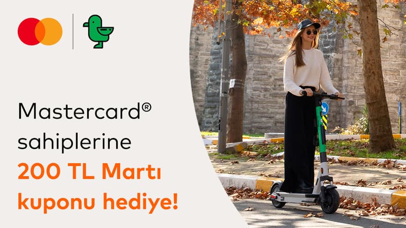 Masterpass'e kayıtlı Mastercard sahiplerine Martı'da geçerli 200TL kupon hediye!
